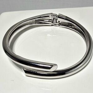 Modern Silver Open Cuff Bracelet